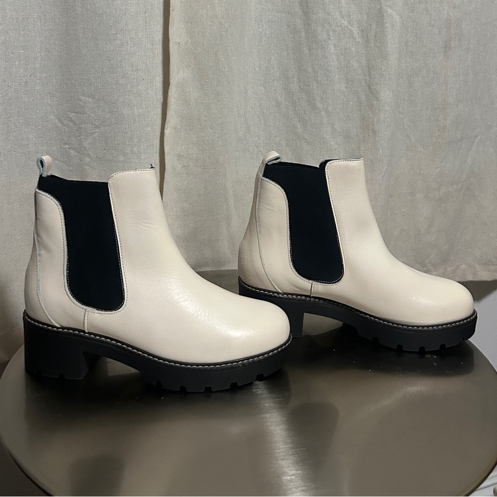 Stylish Cream Ankle Boots
